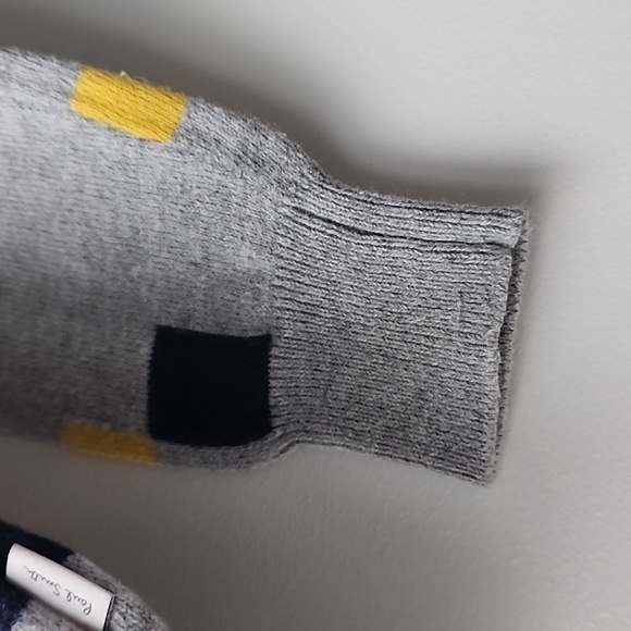 Paul Smith Intarsia Geometric Pattern Cotton Cashmere Blend Knit Sweater - Picture 4 of 7